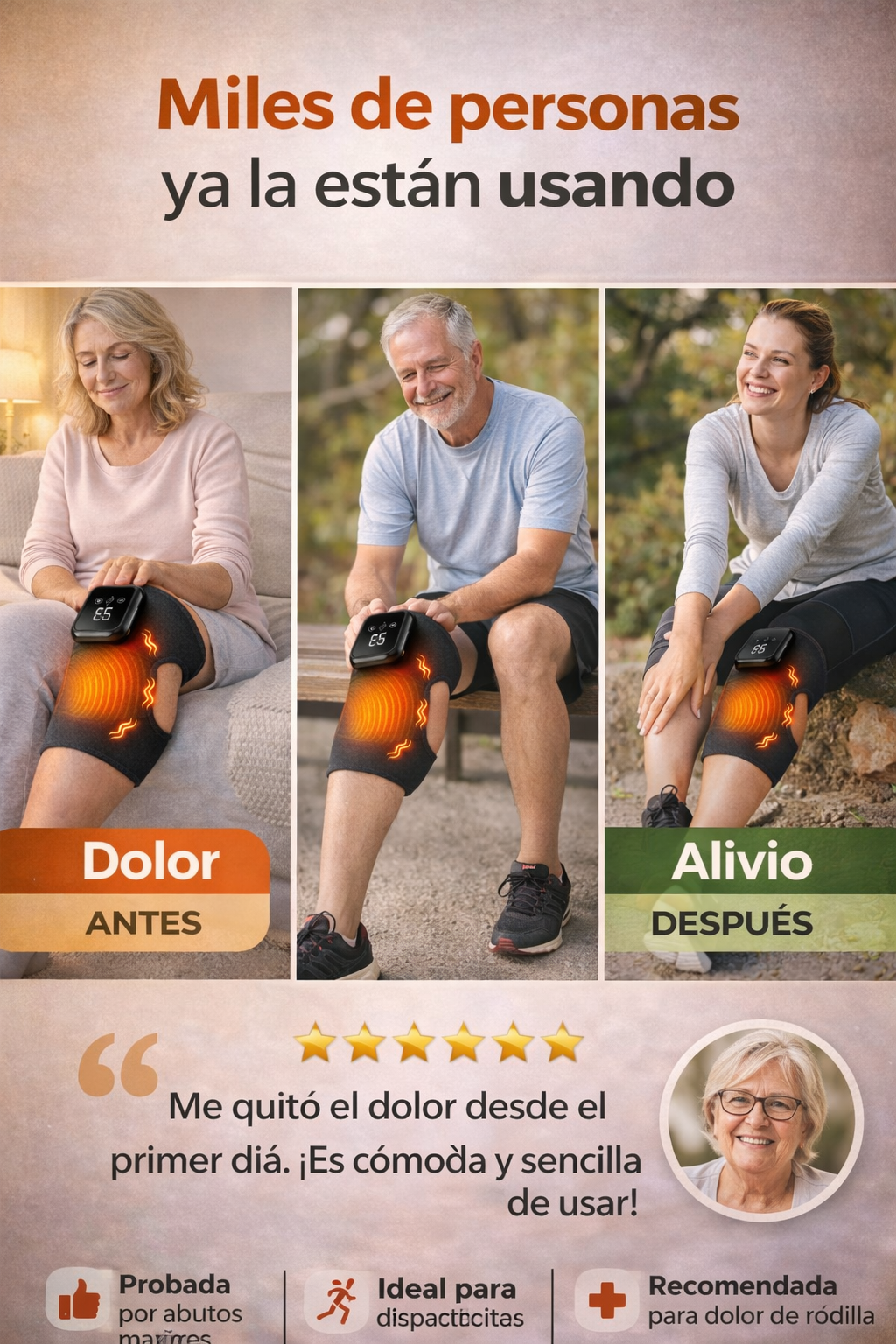 Calefactor Terapéutico de Rodilla con vibración